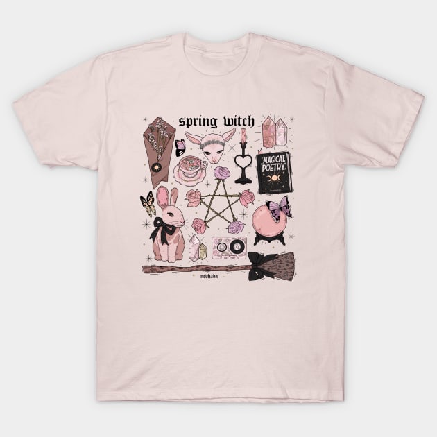 Pale Spring Witch Aesthetic T-Shirt by chiaraLBart